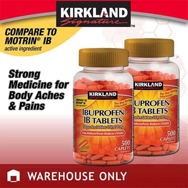 Hình ảnh viên giảm đau và hạ sốt Kirkland Ibuprofen IB Tablets số 2