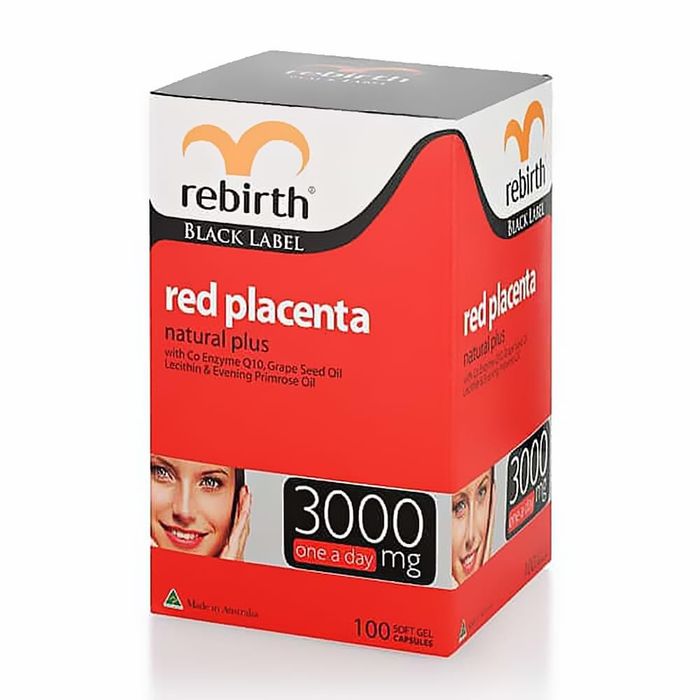 Hình ảnh Nhau Thai Cừu Đỏ Rebirth Black Label Red Placenta Natural Plus 3000mg 1