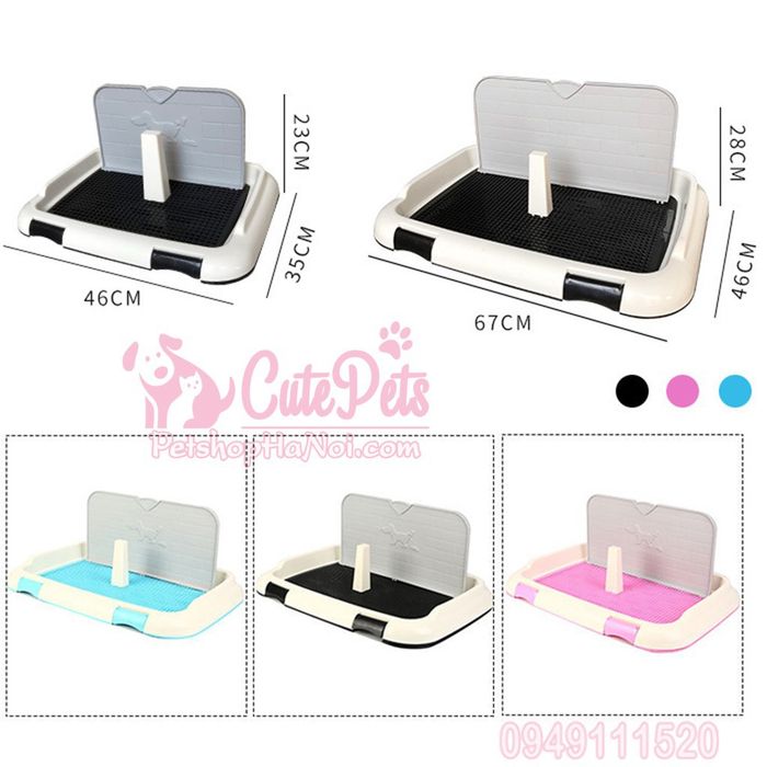 Khay Vệ Sinh Cho Chó Có Tường Và Cọc Hình 2