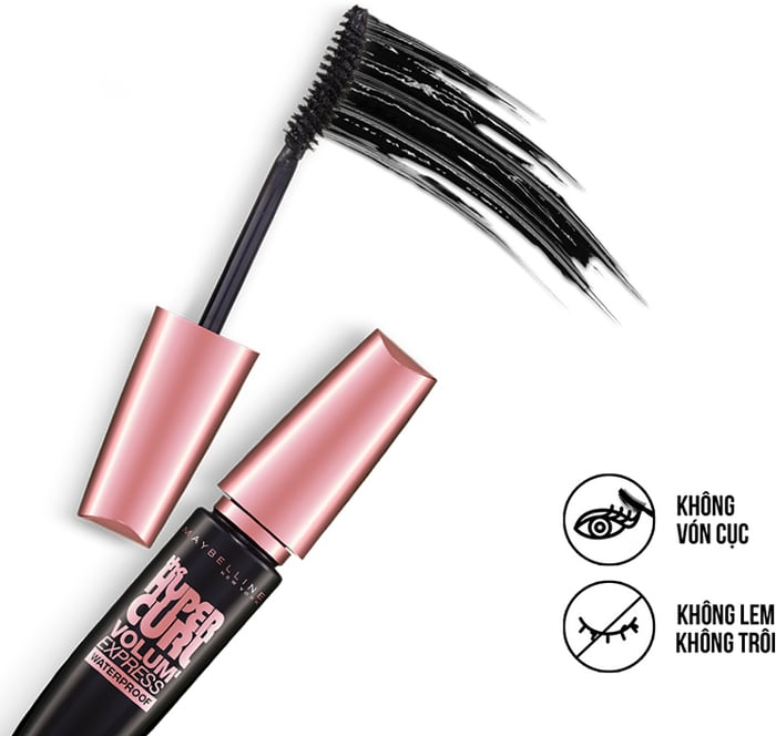 Mascara Tạo Dài và Cong Mi, Chống Lem và Trôi Maybelline The Hyper Curl Mascara - Hình 1