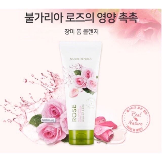 Hình ảnh 2 của Sữa Rửa Mặt Hoa Hồng Nature Republic Real Nature Rose Foam Cleanser