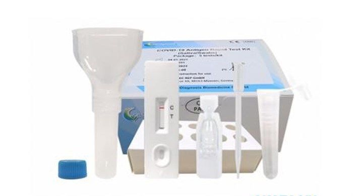 Hình ảnh của bộ kit xét nghiệm nước bọt Covid-19 Antigen Rapid Ediagnosis