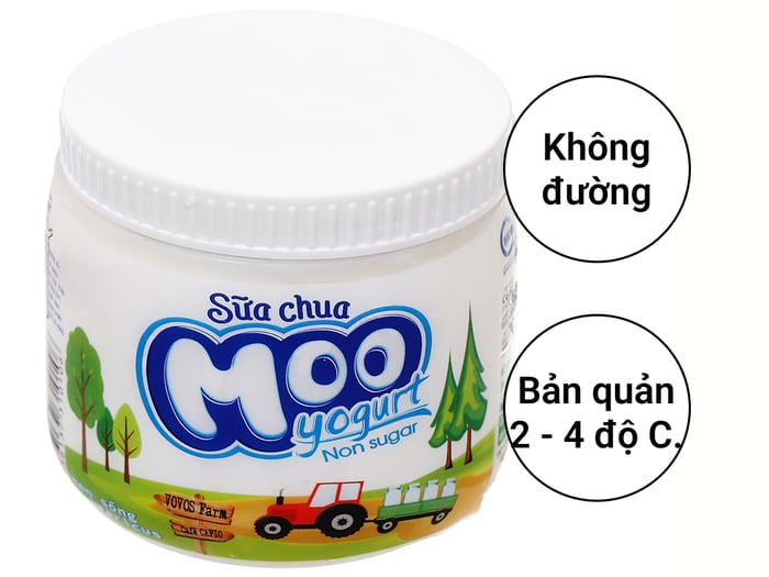 Hình ảnh sữa chua không đường Moo 2