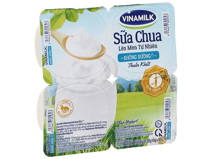 Hình ảnh sữa chua ăn Vinamilk Không đường 2