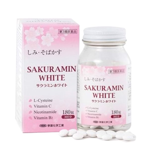 Viên uống làm trắng da và trị nám Sakuramin White - Ảnh 1