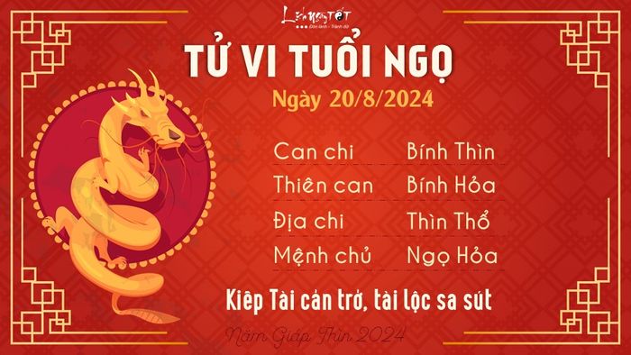 Tử vi hàng ngày 20/8/2024 - Tuổi Ngọ