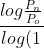 \frac{log\frac{P_{n}}{P_{o}}}{log(1+r)}