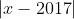 \left| x - 2017 \right| + \left| 2x - 2018 \right| + \left| 3x - 2019 \right| = x - 2020