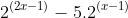 2^(2x - 1) - 5·2^(x - 1) + 3 = 0