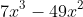 7x^{3} - 54x^{2} + 35x = 0