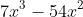 7x^{3} - 54x^{2} + 35x = 0