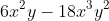 6{x^2}y - 18{x^3}{y^2} + {y^3} - {x^2}\