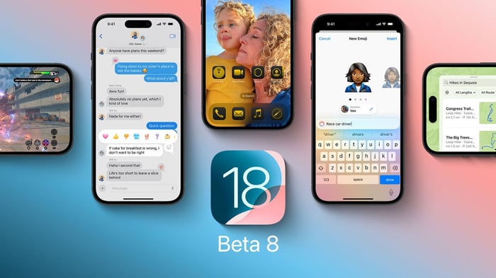 Apple công bố bản beta 8 của iOS 18 và iPadOS 18