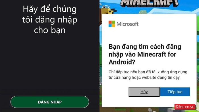 Hướng dẫn đăng nhập vào Minecraft 1.18.2 APK