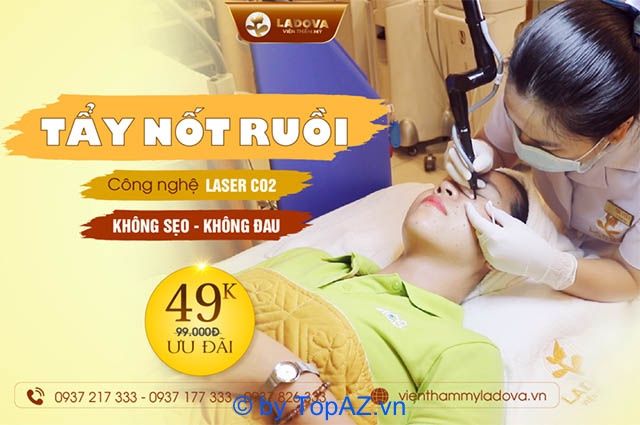 Xóa nốt ruồi uy tín tại TPHCM tại Thẩm Mỹ Viện LADOVA