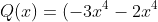 Q(x) = (-3x^{4} - 2x^{4} + 8x^{4}) + (4x^{3} - 4x^{3}) + 2x^{2} + (3x - 3x) + (1 + rac{2}{3})