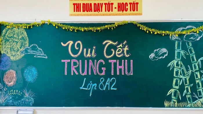 Mẫu trang trí bảng Trung thu 47