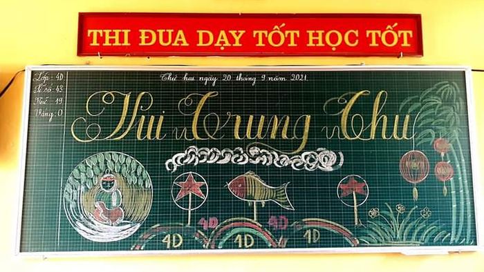 Mẫu trang trí bảng Trung thu 40