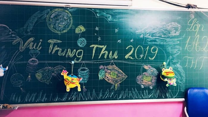 Mẫu trang trí bảng Trung thu 21