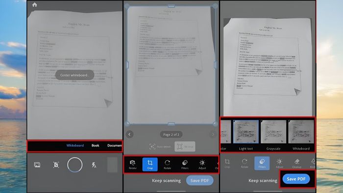 Hướng dẫn quét tài liệu trên iPhone bằng phần mềm Adobe Scan - Bước 2