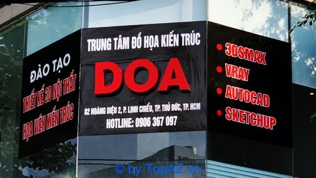 DOA là một trong những tên tuổi nổi bật khi nhắc đến các trung tâm đào tạo họa viên kiến trúc tại TPHCM.