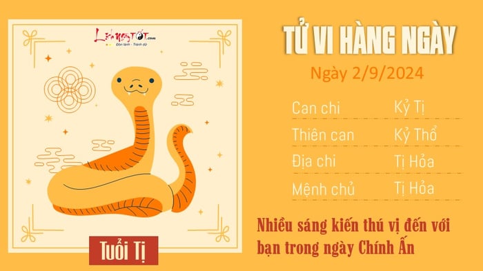 Tử vi hàng ngày 2/9/2024 cho 12 con giáp - Tuổi Tị