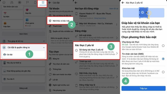 Hướng dẫn xác thực 2FA trên Facebook