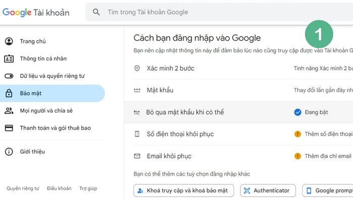 Hướng dẫn kích hoạt 2FA trên Google