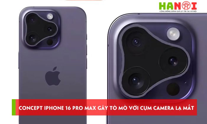 Concept iPhone 16 Pro Max thu hút sự chú ý với cụm camera độc đáo