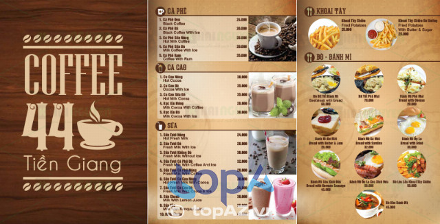 địa chỉ in ấn menu nhà hàng, quán cafe tại TPHCM