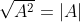 \sqrt{A^{2}}=\left | A \right |