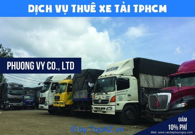 Phương Vy cung cấp dịch vụ cho thuê xe tải chở hàng với nhiều loại tải trọng khác nhau