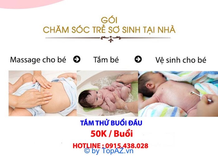 Dịch vụ tắm cho em bé tại nhà ở Hà Nội