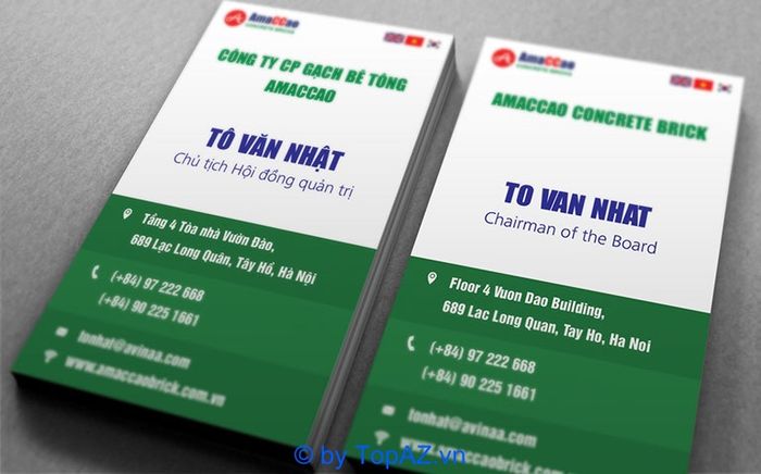 dịch vụ in card visit tại Hà Nội