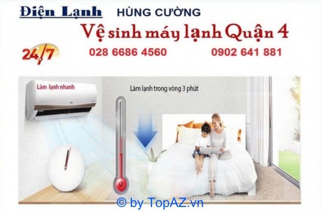 Điện lạnh Hùng Cường cung cấp dịch vụ hỗ trợ khách hàng 24/7