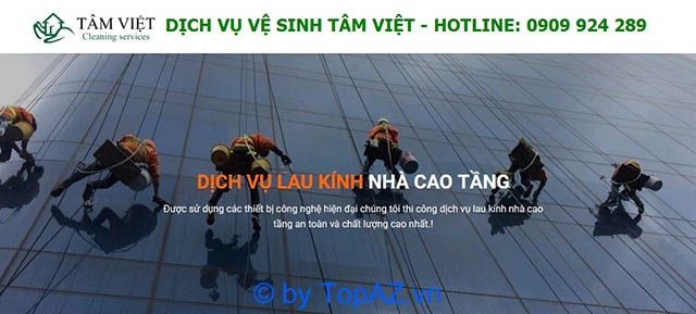 dịch vụ lau kính tòa nhà tại TPHCM