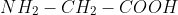 NH_2-CH_2-COOH + NaOH → NH_2-CH_2-COONa + H_2O