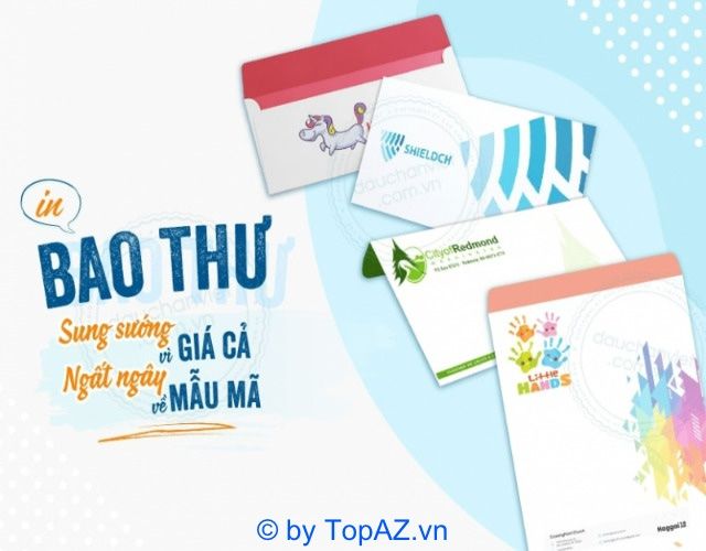 Công Ty In Ấn Dấu Chân Việt cung cấp dịch vụ in bao thư chuyên nghiệp và trọn gói.