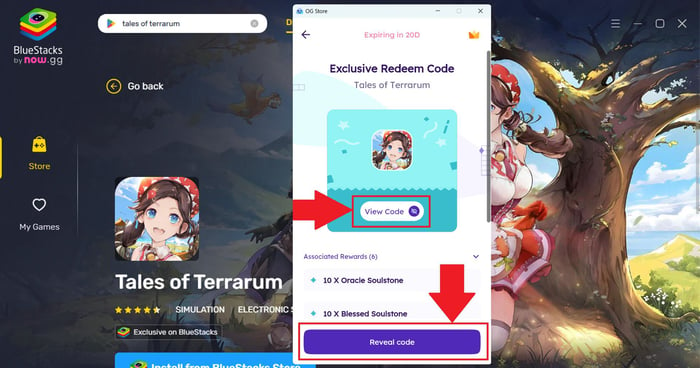 Danh sách các mã giftcode độc quyền dành cho game Tales of Terrarum cho người dùng BlueStacks