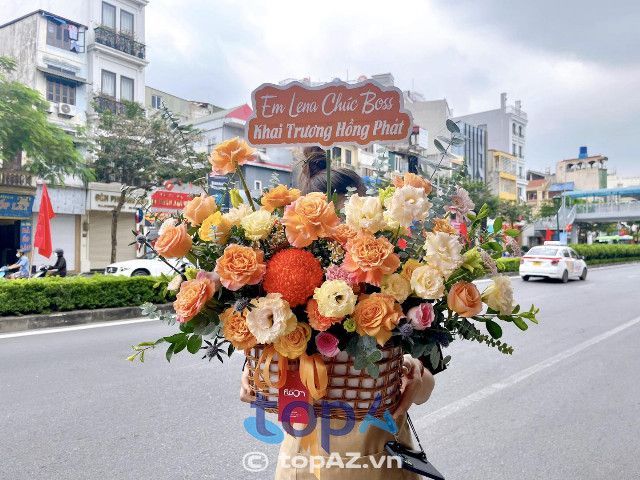 địa chỉ đặt lẵng hoa chúc mừng khai trương tại Long Biên – FLOOM - Flower & Bloom