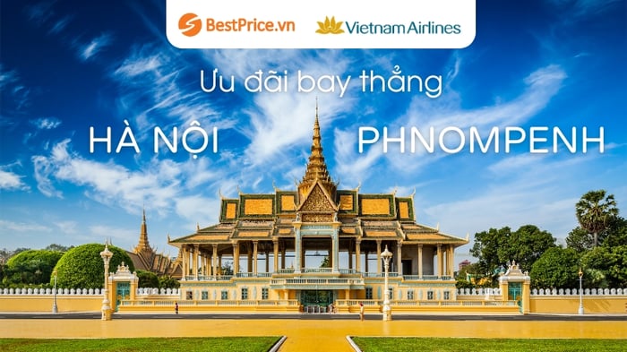 Vietnam Airlines đang có ưu đãi cho chuyến bay thẳng từ Hà Nội đến Phnom Penh