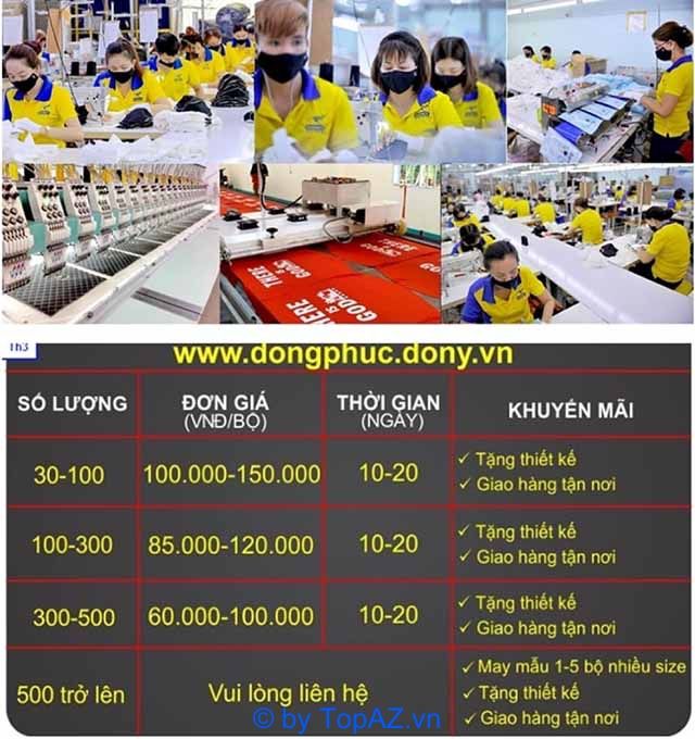 Xưởng may áo thun Đồng phục Tony - Bảng giá xưởng in áo thun tại TPHCM