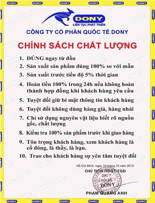 Công ty Cổ phần Quốc tế Dony, chuyên may đồng phục tại TPHCM với giá cả cạnh tranh nhất