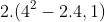 2. (4^2 - 2 × 4,1) + 1,25 : 5