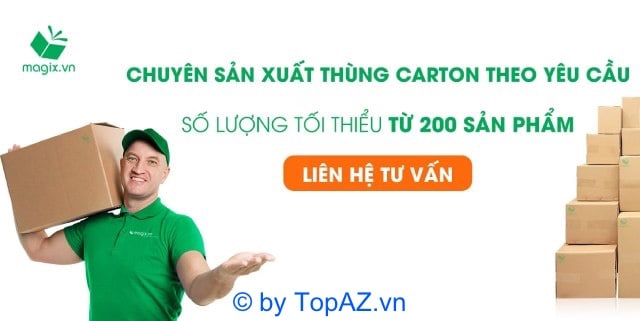 Magix cung cấp thùng carton sẵn có hoặc thiết kế và in ấn theo yêu cầu của khách hàng