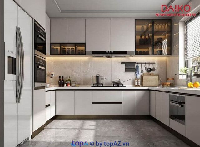 Thi công tủ bếp Inox Module rời tại Hà Nội