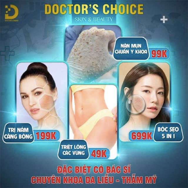 Doctor's Choice: Trung tâm uy tín tại TPHCM chuyên trị nám, triệt lông và mụn