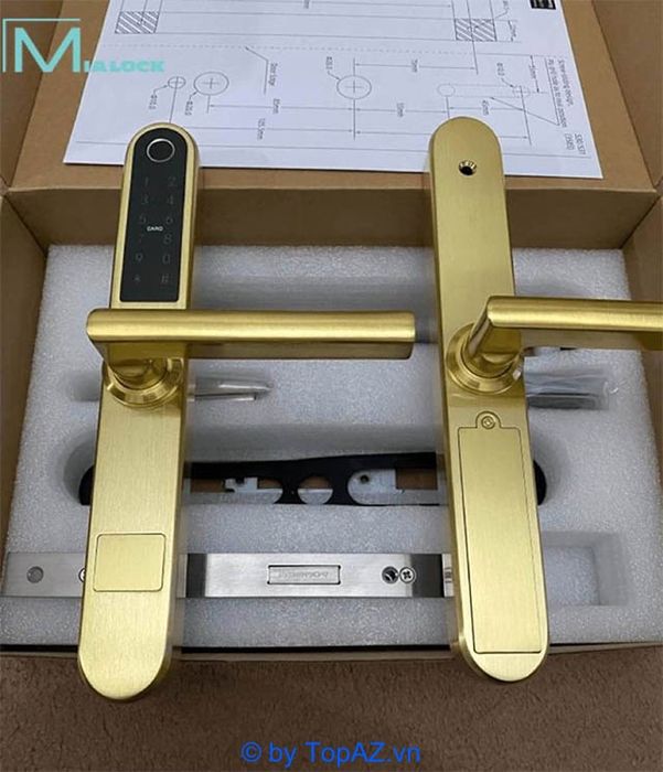 Khóa cửa mạ vàng tại Mia Lock VN 3