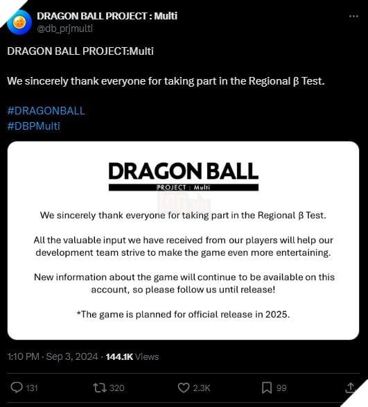 Dự Án Dragon Ball: Multi Của Bandai Namco Được Công Bố Sẽ Phát Hành Vào Năm 2025