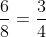6 chia 8 = 3 chia 4